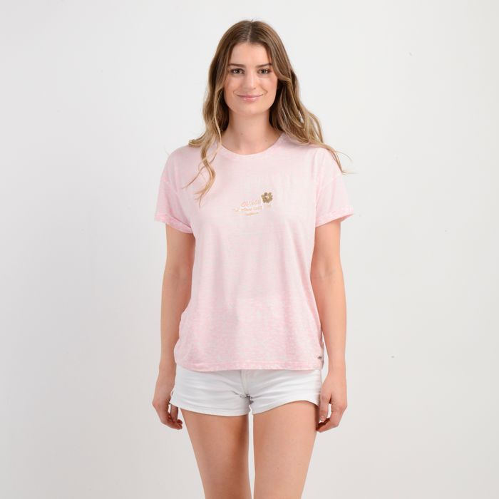POLERA MANGA CORTA DITSY ROSADO