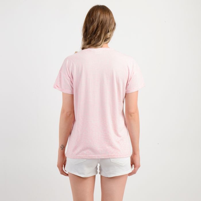 POLERA MANGA CORTA DITSY ROSADO