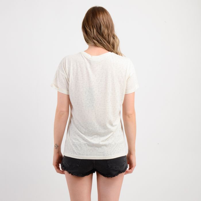 POLERA MANGA CORTA DITSY BEIGE CLARO