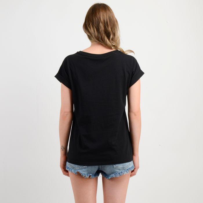 POLERA MANGA CORTA BEACHY BLOOM II NEGRO