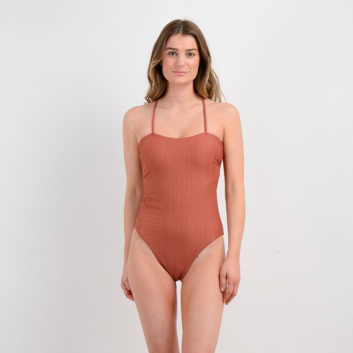 TRAJE DE BAÑO ENTERO RIVIERA CAFÉ