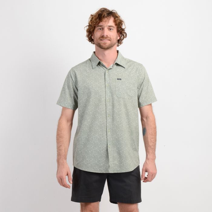 CAMISA MANGA CORTA TRVLR TRAVERSE FLORAL VERDE