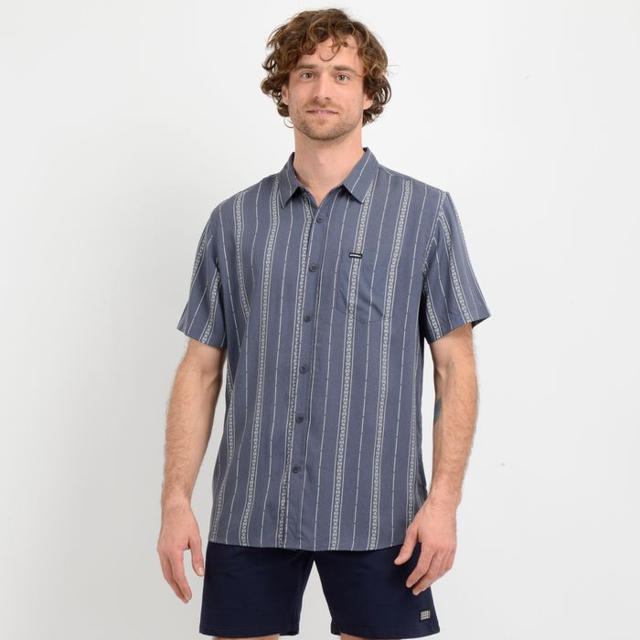 CAMISA MANGA CORTA OASIS  AZUL