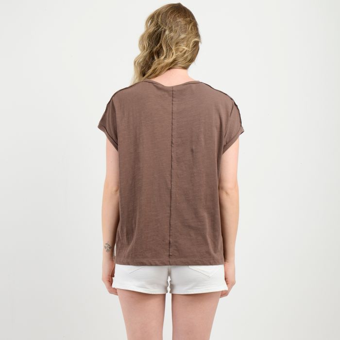 POLERA MANGA CORTA ERIN CAFÉ