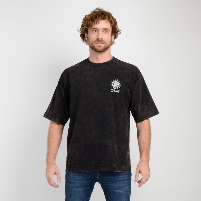 POLERA MANGA CORTA OVERSIZE BLOCK NEGRO