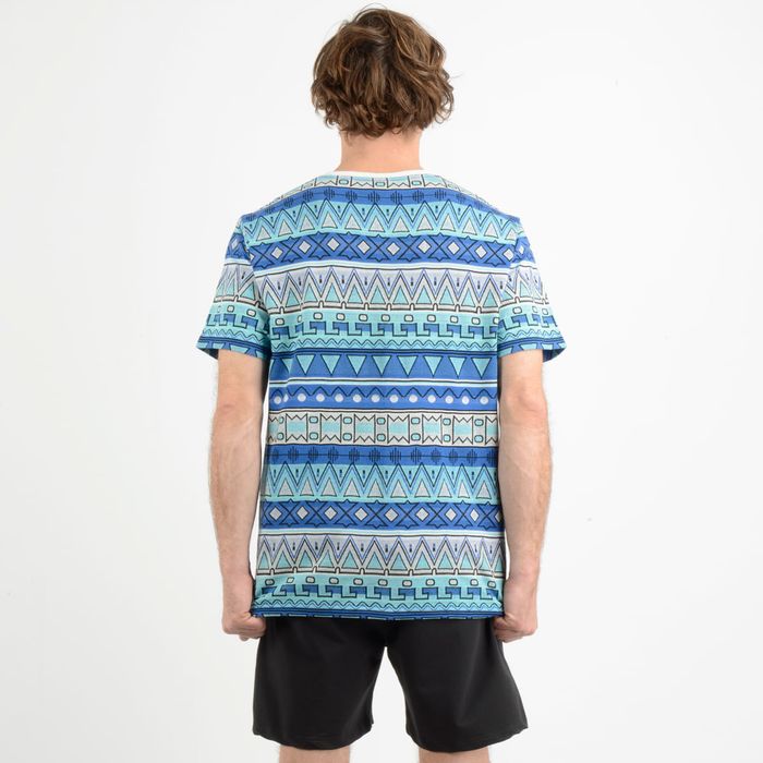 POLERA MANGA CORTA KA STRIPE  AZUL