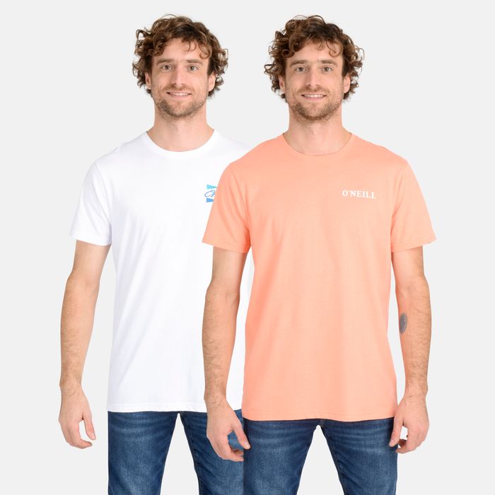 PACK 2 POLERAS NEWPORT BEACH NARANJO - BLANCO