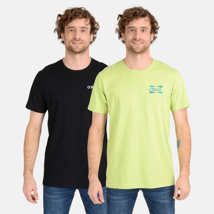 PACK 2 POLERAS NAZARE BEACH NEGRO - VERDE CLARO