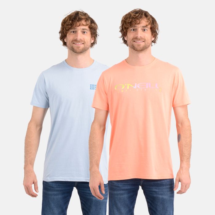 PACK 2 POLERAS RANGLAN BEACH AZUL - NARANJO CLARO