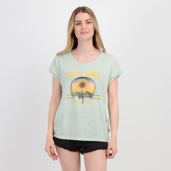 POLERA MANGA CORTA SUNNY STATE  VERDE CLARO / PASTEL