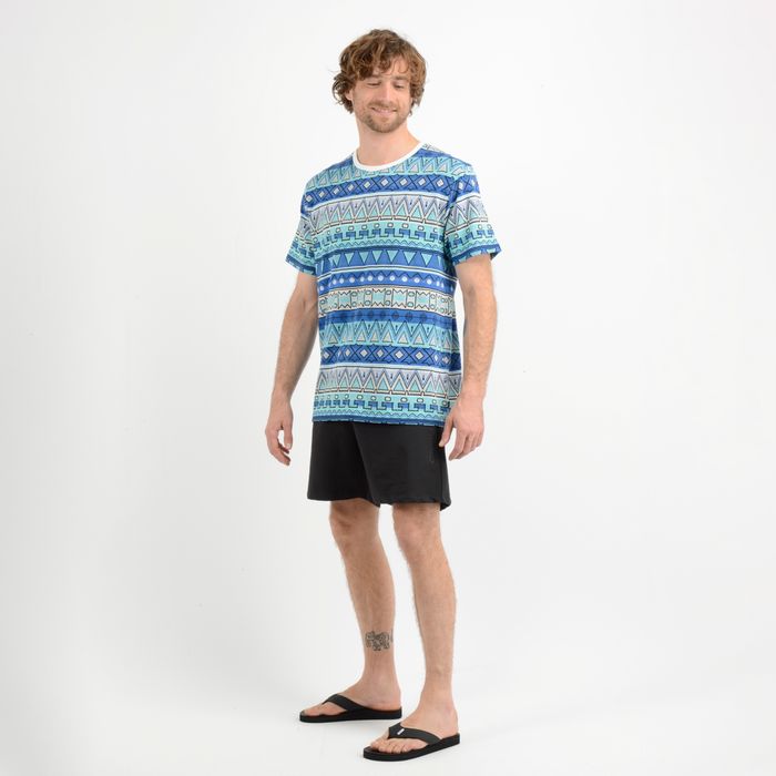 POLERA MANGA CORTA KA STRIPE  AZUL