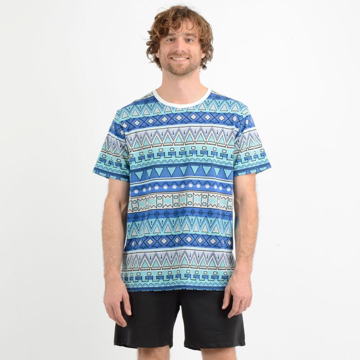 POLERA MANGA CORTA KA STRIPE  AZUL