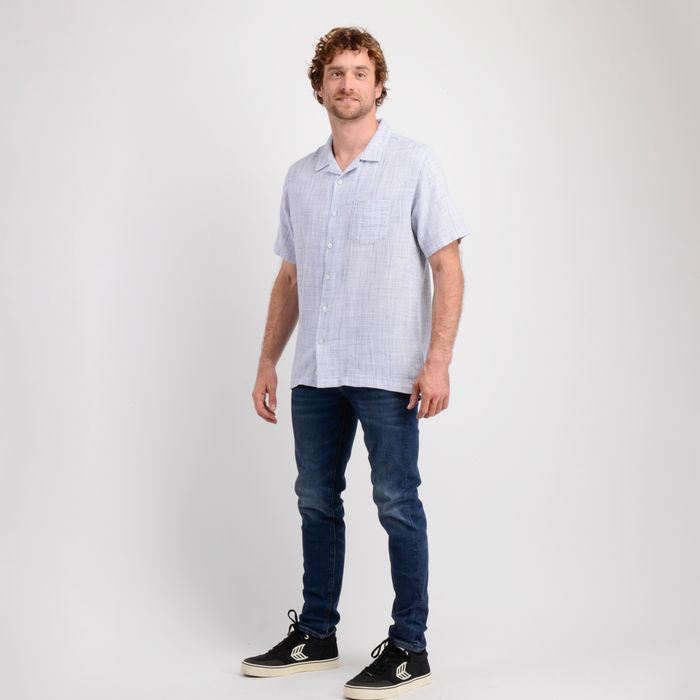 CAMISA MANGA CORTA PITCH AZUL