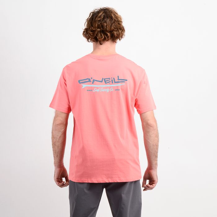 POLERA MANGA CORTA SURFBOARD NARANJO CLARO
