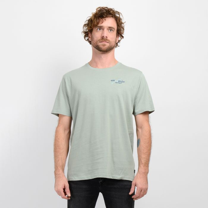 POLERA MANGA CORTA SURFBOARD VERDE CLARO