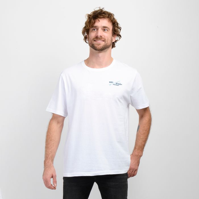 POLERA MANGA CORTA SURFBOARD BLANCO
