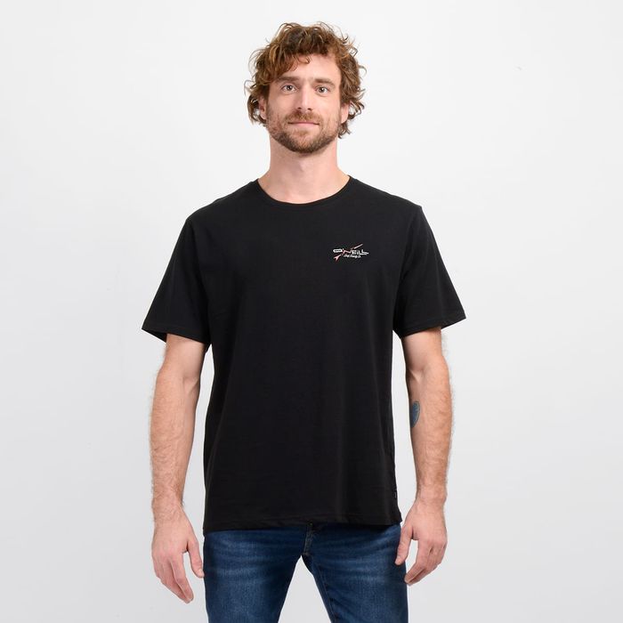 POLERA MANGA CORTA SURFBOARD NEGRO