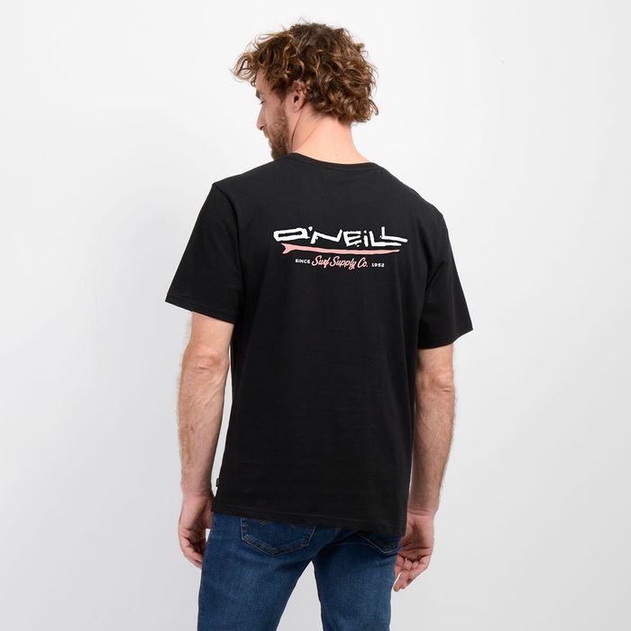 POLERA MANGA CORTA SURFBOARD NEGRO