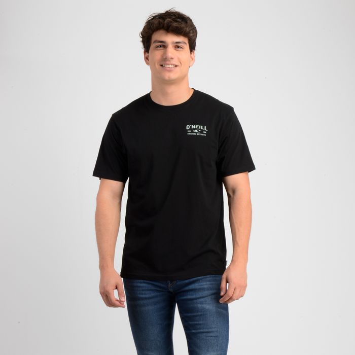 POLERA MANGA CORTA LAYERED UP NEGRO