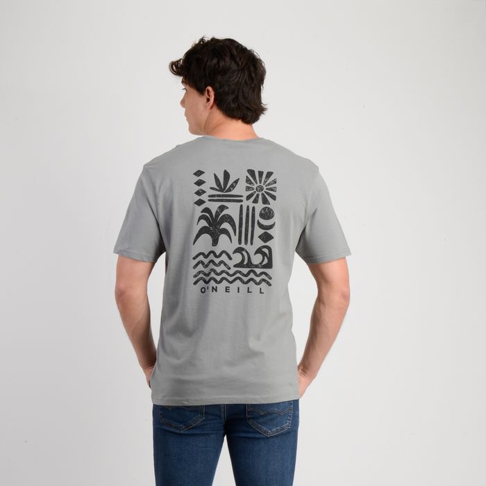 POLERA MANGA CORTA GLYPHS GRIS