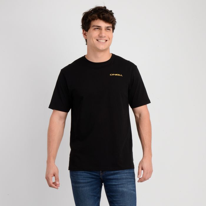 POLERA MANGA CORTA GLASSY DAYS NEGRO