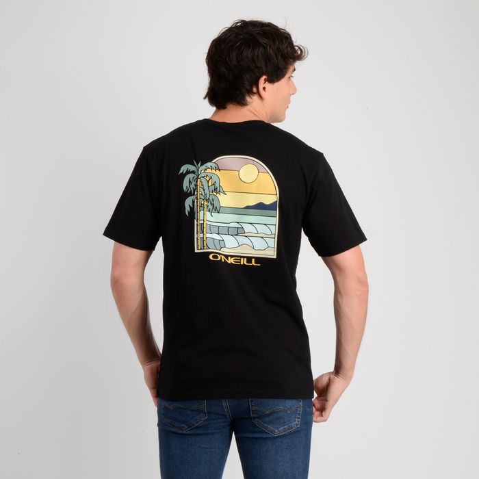 POLERA MANGA CORTA GLASSY DAYS NEGRO