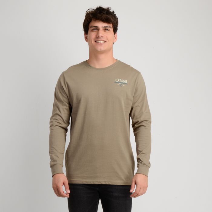 POLERA MANGA LARGA OG WORDMARK BEIGE