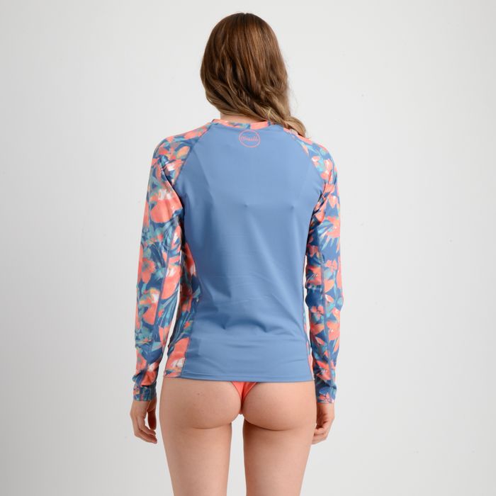 LYCRA FLORAL RASGHUARD AZUL