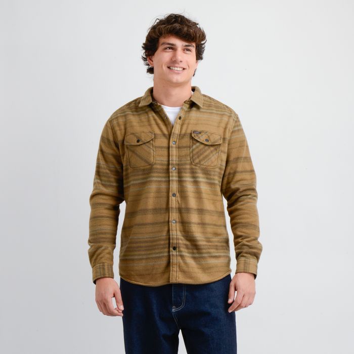 CAMISA MANGA LARGA GLACIER OVERSHIRT CAFÉ