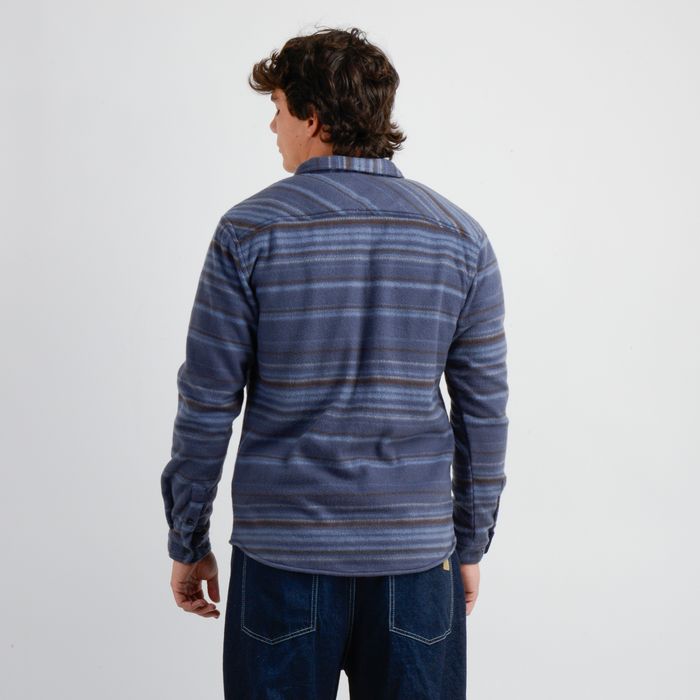 CAMISA MANGA LARGA GLACIER OVERSHIRT AZUL