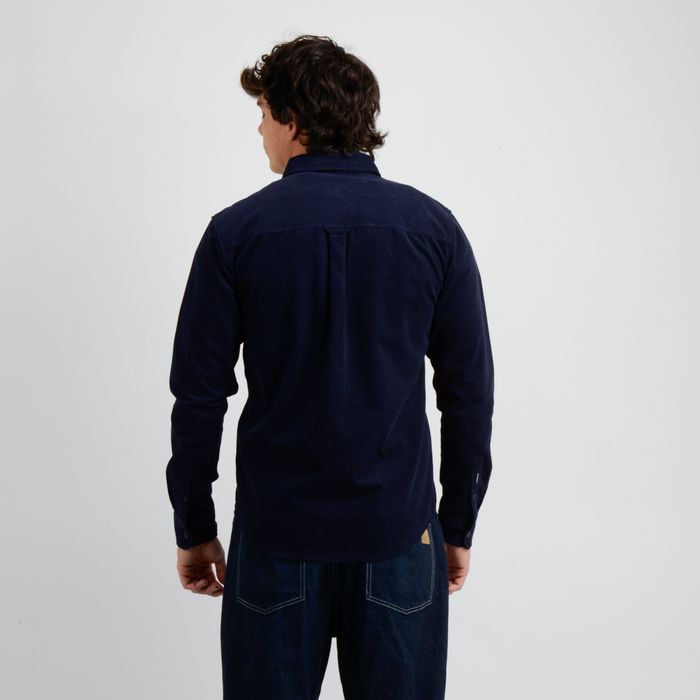 CAMISA MANGA LARGA CLINT AZUL OSCURO