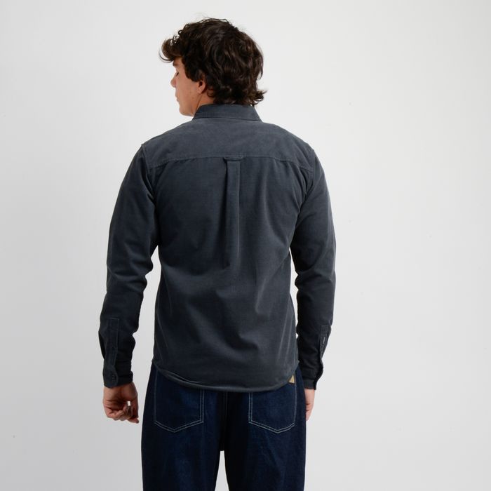 CAMISA MANGA LARGA CLINT GRIS OSCURO