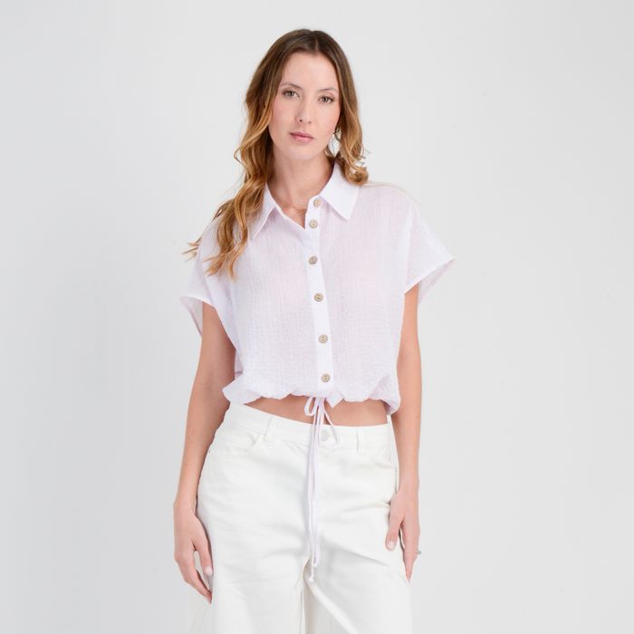 BLUSA MANGA CORTA LETTY ROSADO