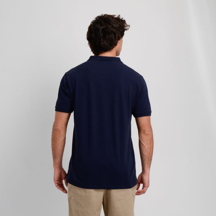 POLERA PIQUE MANGA CORTA DIVER  AZUL OSCURO